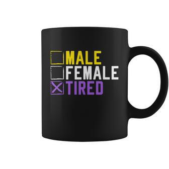 Asexual Transexual Lgbt Pride Gift Tired Non Binary Graphic Design Printed Casual Daily Basic Coffee Mug - Thegiftio UK