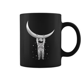 Astronaut Hanging From The Moon Coffee Mug - Monsterry AU