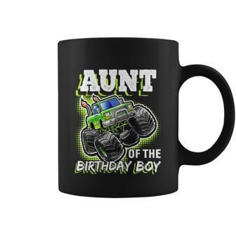 Aunt Of The Birthday Boy Monster Truck Birthday Gift Coffee Mug - Monsterry UK