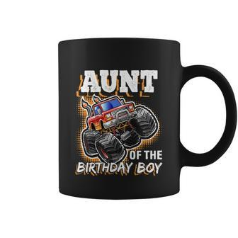 Aunt Of The Birthday Boy Monster Truck Birthday Gift Coffee Mug - Monsterry UK