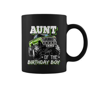 Aunt Of The Birthday Boy Monster Truck Birthday Party Funny Gift Coffee Mug - Monsterry UK