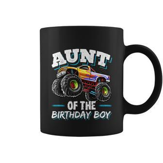 Aunt Of The Birthday Boy Monster Truck Birthday Party Funny Gift Coffee Mug - Monsterry UK