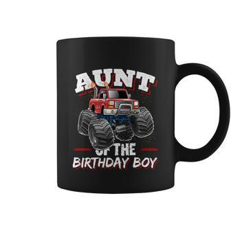 Aunt Of The Birthday Boy Monster Truck Birthday Party Gift Coffee Mug - Monsterry AU