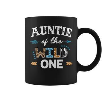 Auntie The Wild One Girl Birthday Matching Family Party Coffee Mug - Thegiftio UK