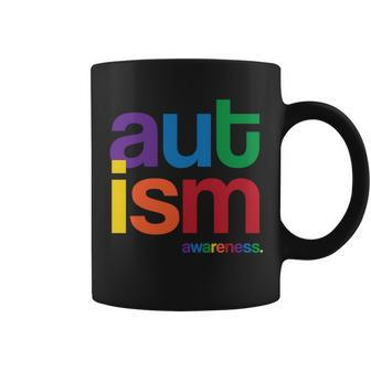 Autism Awareness Rainbow Letters Tshirt Coffee Mug - Monsterry