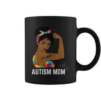 Autism Awareness Strong Mom Afro Mother Black Women Gift V2 Coffee Mug - Thegiftio UK