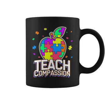 Autism Awareness Teach Compassion T-Shirt Graphic Design Printed Casual Daily Basic Coffee Mug - Thegiftio UK