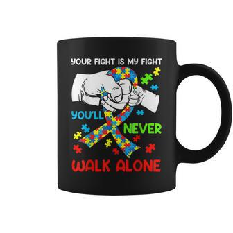 Autism Awareness You Will Never Walk-Alone Support Autism Coffee Mug - Thegiftio UK