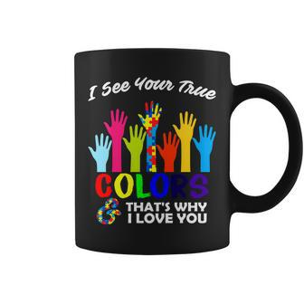 Autism Hand Of Puzzles See Your True Colors Graphic Design Printed Casual Daily Basic Coffee Mug