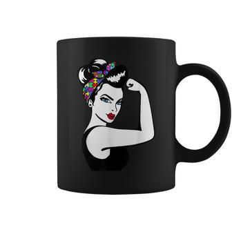 Autism Mom Unbreakable Rosie The Riveter Strong Woman Power Coffee Mug - Thegiftio UK