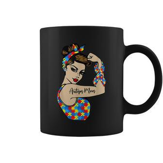 Autism Mom Unbreakable Rosie The Riveter Strong Woman Power V2 Coffee Mug - Thegiftio UK