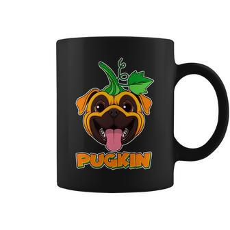 Autumn Halloween Pugkin Graphic Design Printed Casual Daily Basic Coffee Mug - Thegiftio UK