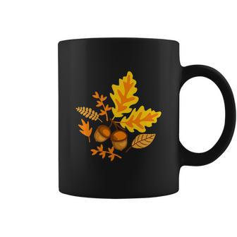 Autumn Leaves And Acorns Fall For Thanksgiving Cute Graphic Design Printed Casual Daily Basic Coffee Mug - Thegiftio UK