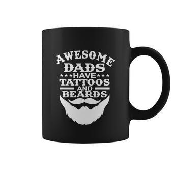 Awesome Dads Have Tattoos And Beards Fathers Day Coffee Mug - Thegiftio UK