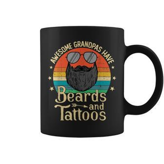Awesome Grandpas Have Beards And Tattoos Bearded Grandpa Coffee Mug - Thegiftio UK
