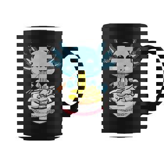 Axolotl Eating Ramen Noodles Youth Cute Kawaii Anime Axolotl Coffee Mug - Thegiftio
