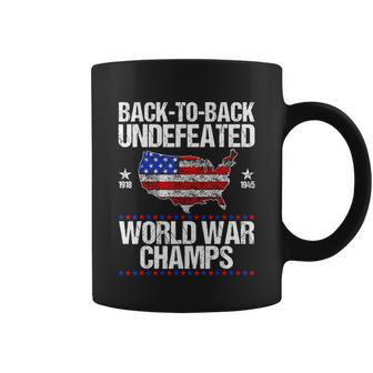 Back To Back Undefeated World War Champs Usa Flag Coffee Mug - Monsterry CA