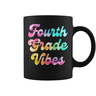 Back To School 4Th Grade Vibes Tie Dye Fourth Grade Coffee Mug - Seseable