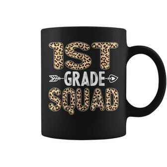 Back To School First Grade 1St Grade Leopard Squad Teacher Coffee Mug - Seseable