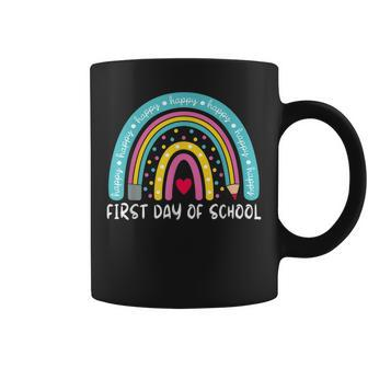 Back To School Funny Rainbow Happy First Day Of School Coffee Mug - Thegiftio UK