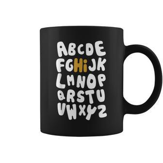 Back To School Hi Alphabet Letters Gift Coffee Mug - Seseable