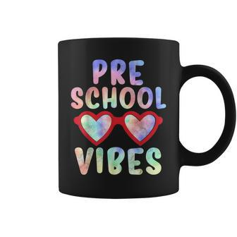 Back To School Preschool Vibes Tie Dye First Day Girl Kids Coffee Mug - Seseable