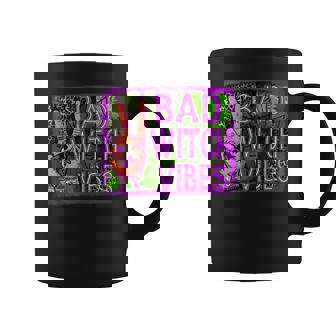 Bad Witch Vibes Halloween Costume Witch Woman Spiderweb Girl Coffee Mug - Seseable