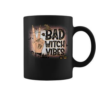 Bad Witch Vibes Peace Hand Girl Witches Halloween Costume Coffee Mug - Seseable