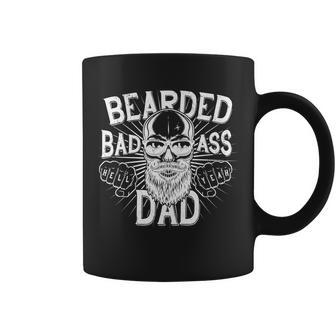 Badass Bearded Dad Tshirt Coffee Mug - Monsterry UK