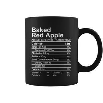 Baked Red Apples Nutrition Facts Label Coffee Mug - Monsterry