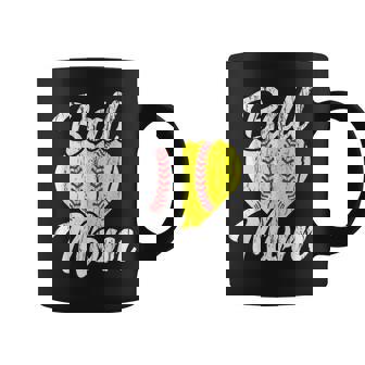 Ball Mom Baseball Softball Mama Team Sports Coffee Mug - Thegiftio UK