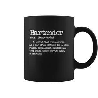Bartender Definition Funny Cocktail Bar Mixologist Graphic Design Printed Casual Daily Basic Coffee Mug - Thegiftio UK