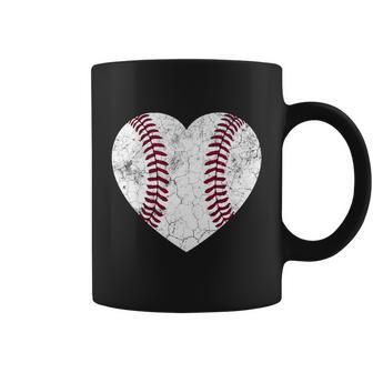 Baseball Heart Fun Mom Dad Men Women Softball Gift Wife Coffee Mug - Monsterry CA