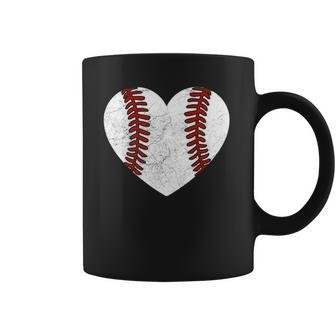 Baseball Heart Fun Mom Dad Men Women Softball Wife Coffee Mug | Mazezy
