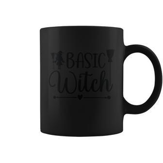 Basic Witch Broom Funny Halloween Quote Coffee Mug - Monsterry UK