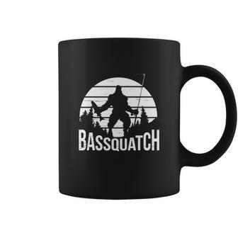 Bassquatch Funny Fishing Fisherman Fishing Rod Coffee Mug - Monsterry