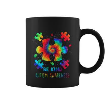 Be Kind Puzzle Pieces Tie Dye Cute Autism Awareness Coffee Mug - Monsterry UK