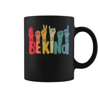 Be Kind Sign Language Hand Anti Bullying Unity Day Orange Coffee Mug - Thegiftio UK