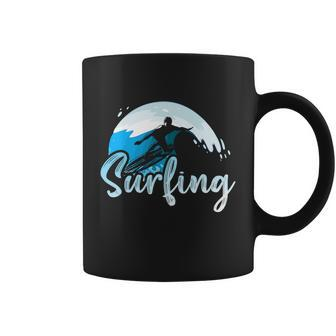 Beach Surfing Summer Vacation Surf Coffee Mug - Monsterry