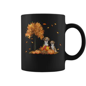 Beagle Autumn Leaf Fall Dog Lover Thanksgiving Halloween Coffee Mug - Seseable