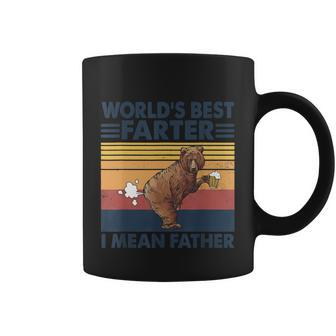 Bear Worlds Best Farter Gift I Mean Father Vintage Retro Gift Coffee Mug - Monsterry DE