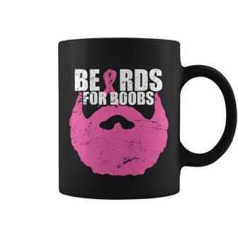 Beards For Boobs Breast Cancer Tshirt Coffee Mug - Monsterry DE