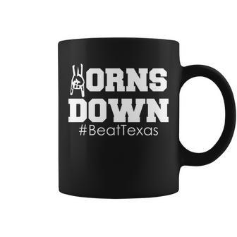 Beat Texas Horns Down Football Coffee Mug - Monsterry UK