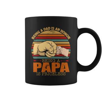 Being A Dad Is An Honor Being Papa Is Priceless Tshirt Coffee Mug - Monsterry CA