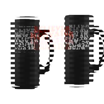 Believer Motivator Innovator Educator Retro Teacher Gifts V3 Coffee Mug - Thegiftio