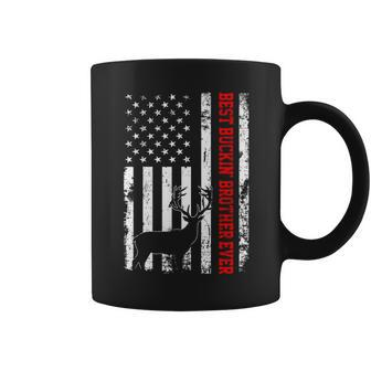 Best Buckin Brother Ever Usa Flag Hunting Gift Coffee Mug - Thegiftio UK