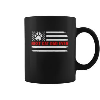 Best Cat Dad Ever American Flag Funny Cat Lovers Coffee Mug - Monsterry CA
