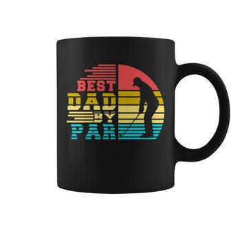 Best Dad By Par Retro Sunset Tshirt Coffee Mug - Monsterry
