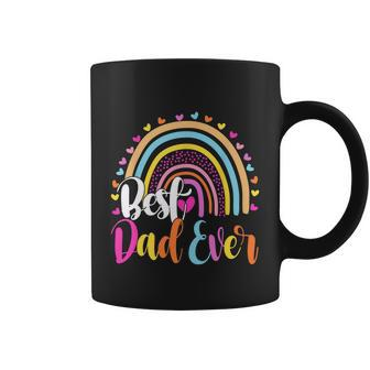Best Dad Ever Rainbow Funny Fathers Day From Daughters Girls Gift V3 Coffee Mug - Monsterry