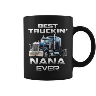 Best Truckin Nana Ever Trucker Gifts Coffee Mug - Thegiftio UK